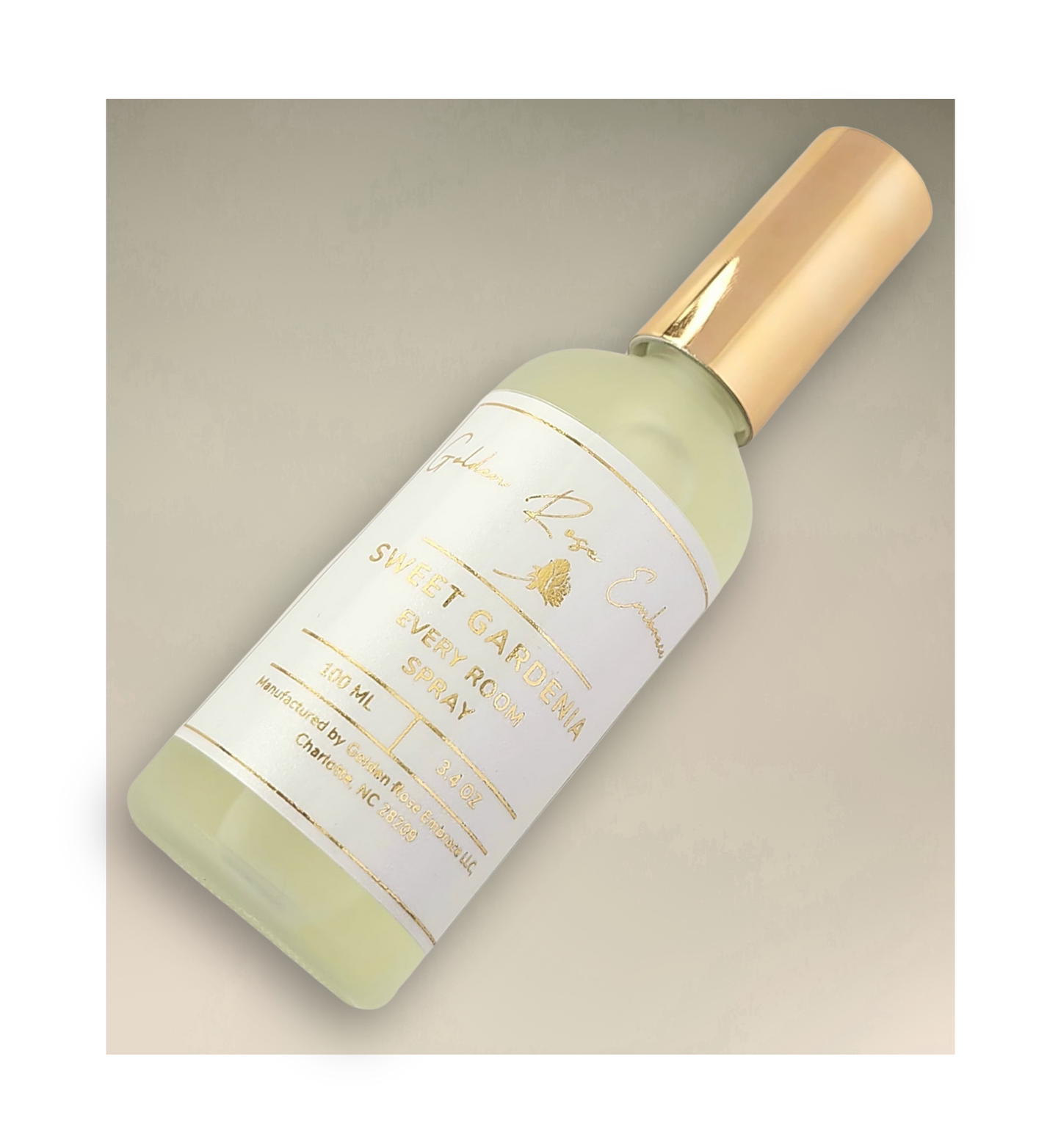 gardenia and lemon peel jasmine, and green florals earthy floral room spray and linen spray