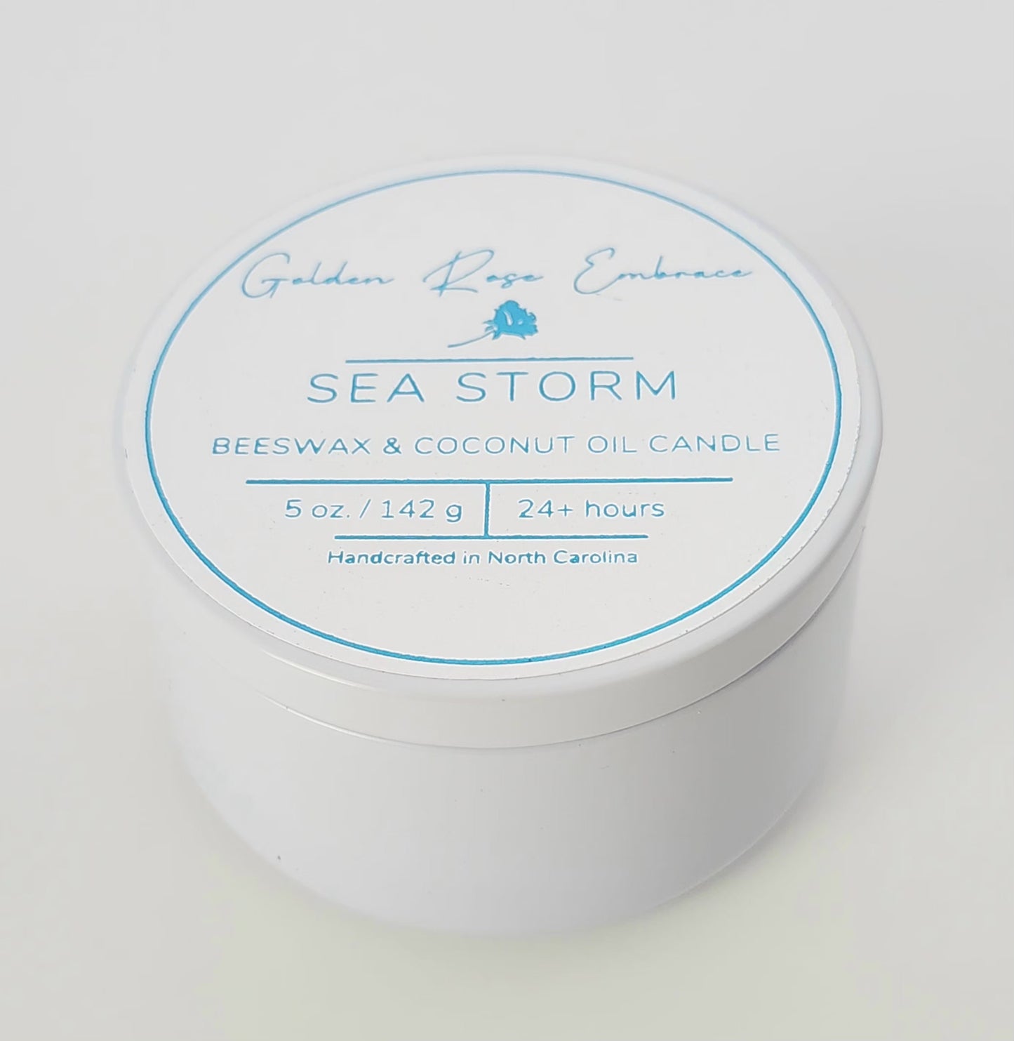 5oz Sea Storm scent. clean freshness and crisp linen, freesia, sea salt, eucalyptus, and moss