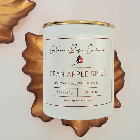 Cran Apple Spice Beeswax Candle 8oz