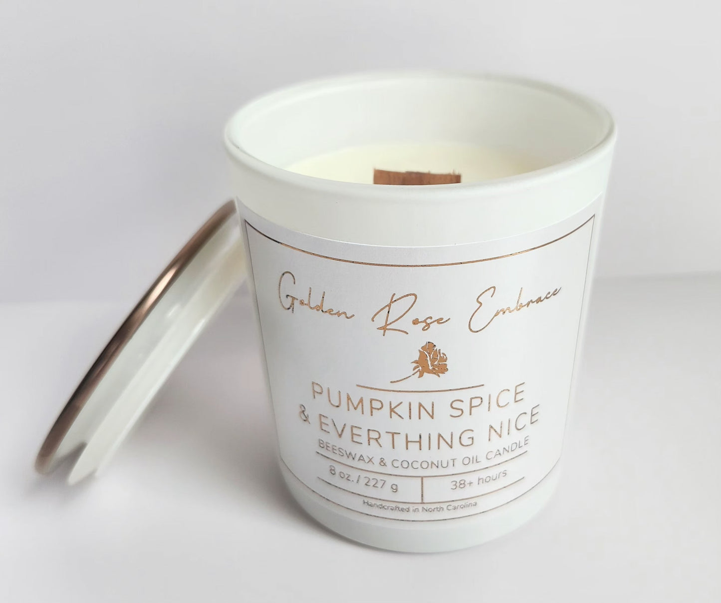 Pumpkin Spice & Everything Nice Beeswax Candle 8oz