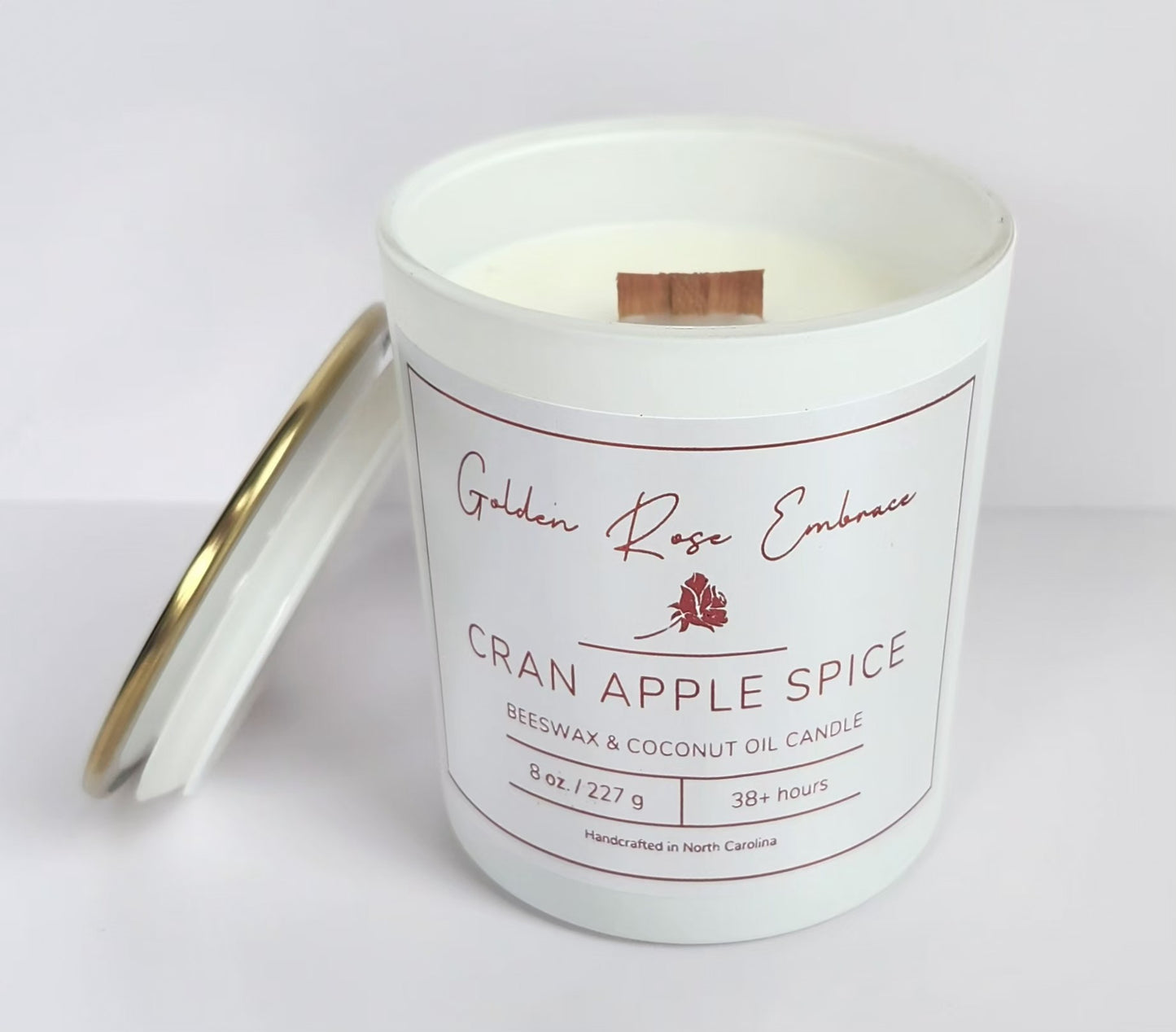Cran Apple Spice Beeswax Candle 8oz