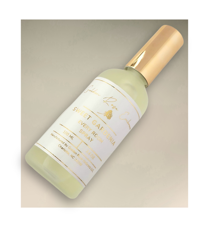 gardenia and lemon peel  jasmine, and green florals earthy floral room spray and linen spray