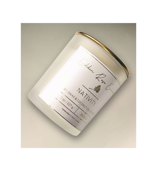 Nativity Beeswax Candle 8oz