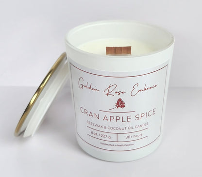 Cran Apple Spice Beeswax Candle 8oz