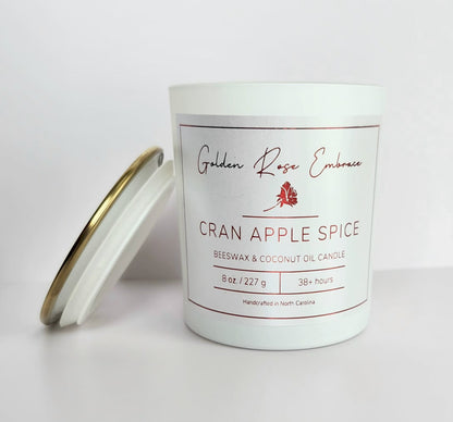 Cran Apple Spice Beeswax Candle 8oz