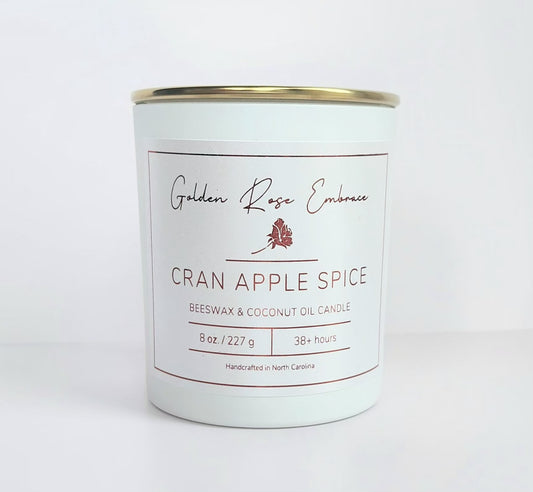 Cran Apple Spice Beeswax Candle 8oz