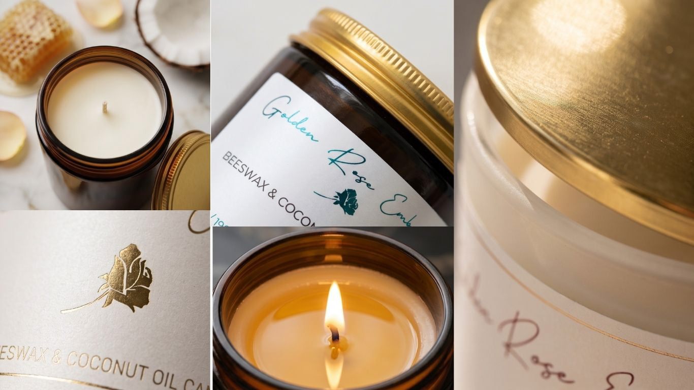 Handmade non-toxic beeswax candles by Golden Rose Embrace — Charlotte NC